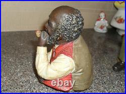 Black Americana 1900's J. Maresch Vintage Figural Tobacco Jar