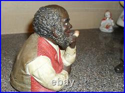 Black Americana 1900's J. Maresch Vintage Figural Tobacco Jar