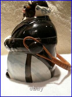 Black Americana 1930's Original Gent Cookie Jar with Salt & Pepper Shakers