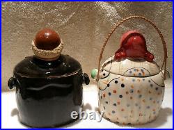 Black Americana 1930's Pair of Biscuit Cookie Jars