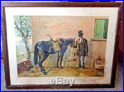 Black Americana Advertising Framed SIGN GREEN RIVER WHISKEY Man Cave Bar 1935