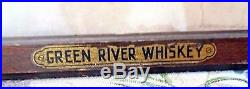 Black Americana Advertising Framed SIGN GREEN RIVER WHISKEY Man Cave Bar 1935