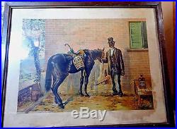 Black Americana Advertising Framed SIGN GREEN RIVER WHISKEY Man Cave Bar 1935