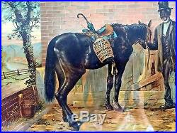 Black Americana Advertising Framed SIGN GREEN RIVER WHISKEY Man Cave Bar 1935