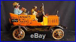 Black Americana Antique Tin Wnd Up Toy Marx Fresh Air Taxi