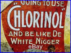 Black Americana Babies Boat Chlorinol Soda Bleaching Racist Ad Heavy Metal Sign