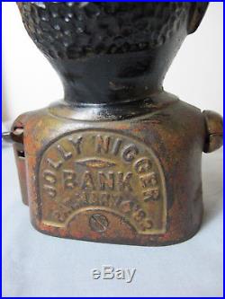 Black Americana Cast Iron Mechanical Bank J & E Stevens 1882