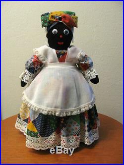 Black Americana Handmade Mammy Folk Cloth Sock Bottle Doll