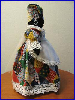 Black Americana Handmade Mammy Folk Cloth Sock Bottle Doll