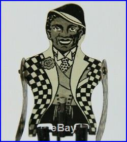 Black Americana Jigger Dancing Man in Tuxedo Tin Toy 1930 Made in U. S. A