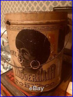 Black Americana Leidersdorf Bigger Hair Tobacco Tin 1878