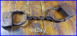 Black Americana Pre CIVIL War Style Woman Or Child Size Iron Handcuffs Turn Key