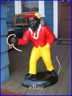 Black Americana Red Lawn Jockey Statue. Hurry While Supplies Last