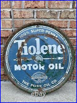 Black Americana Segregation Repurposed Tiolene Motor Oil Sign
