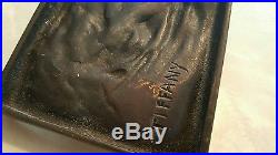 Black Americana johnny griffin bronze inkwell tiffany marked 4557