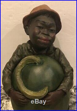 Black Americanablack Manwatermelonnardy Tobacco Jar1880sfabulousso Rare