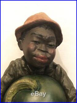 Black Americanablack Manwatermelonnardy Tobacco Jar1880sfabulousso Rare