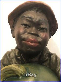 Black Americanablack Manwatermelonnardy Tobacco Jar1880sfabulousso Rare