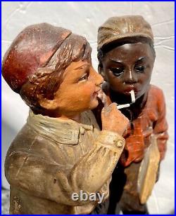 Black Americanajohann Mareschsculpture2 Boys Smokingterra Cottasuper Rare