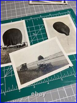 Black Balloon Launch Motorcycle Souvenir Snapshots Early 1900's Antique Photos