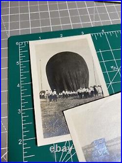 Black Balloon Launch Motorcycle Souvenir Snapshots Early 1900's Antique Photos