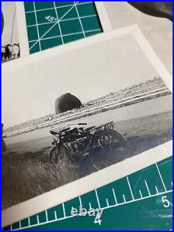 Black Balloon Launch Motorcycle Souvenir Snapshots Early 1900's Antique Photos