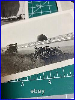 Black Balloon Launch Motorcycle Souvenir Snapshots Early 1900's Antique Photos