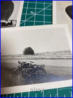 Black Balloon Launch Motorcycle Souvenir Snapshots Early 1900's Antique Photos