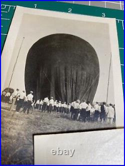 Black Balloon Launch Motorcycle Souvenir Snapshots Early 1900's Antique Photos