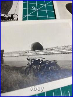 Black Balloon Launch Motorcycle Souvenir Snapshots Early 1900's Antique Photos