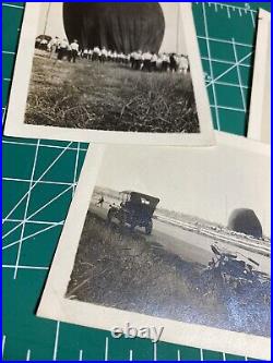 Black Balloon Launch Motorcycle Souvenir Snapshots Early 1900's Antique Photos