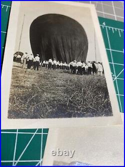 Black Balloon Launch Motorcycle Souvenir Snapshots Early 1900's Antique Photos