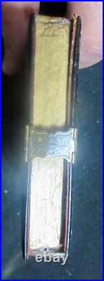 Black Lacquer Embedded MOP Paper Mache Painted Dect'n Double Daguerreotype Case