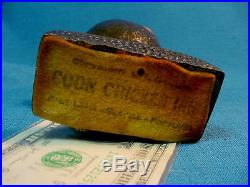 Black Memorabilia Rare & Original Copper COON CHICKEN INN MATCH HOLDER & STRIKER