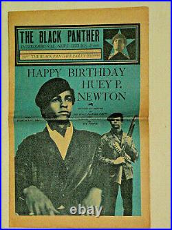 Black Panther Newspaper Feb. 20,1971, Black Americana Happy Birthday Huey Newton