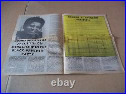 Black Panther Newspaper Sept. 18, 1971 Angela Davis, George Jackson VG+