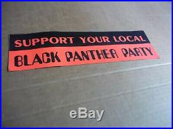 Black Panther Party Bumpersticker ORIGINAL unused circa 1970/71 VG+