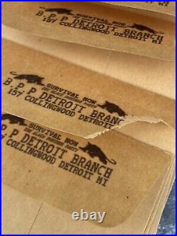 Black Panther Party Detroit Branch Mail Address Stamped Vtg Envelopes 14 total