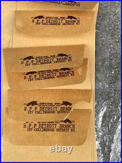 Black Panther Party Detroit Branch Mail Address Stamped Vtg Envelopes 14 total