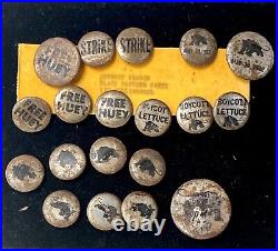 Black Panther Party Detroit Branch Vintage 1972 Pin Back Buttons Lot of 19 Total