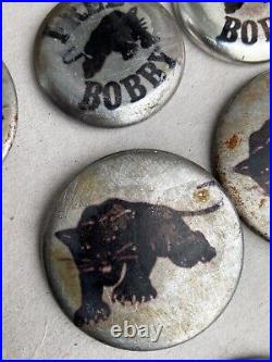 Black Panther Party Lot of 54 Vtg Metal Pin Back Buttons Detroit Branch 1970/80s