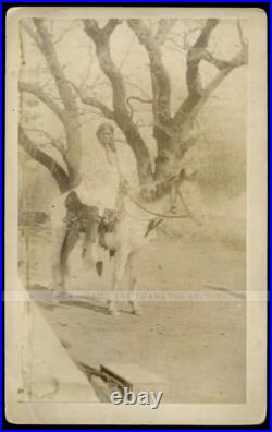Boudoir Photo Comanche Indian on Horseback Quanah Parker Native American 1800s