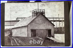 Bowdoin College Rowing Team Albumen Photo + Boathouse Cabinet Card Maine 1800s
