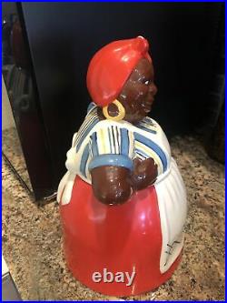 Brayton Laguna Black Americana Red Cookie Jar Great condition