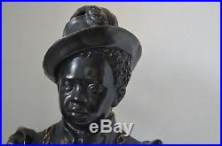 Bronze Blackamoor African Sculpture Bust Large
