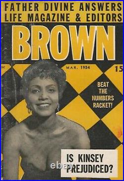 Brown Magazine (Rare) Mar 1954 Vol 1 No, 2 cover model unknown Father Divine