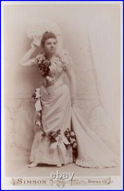 Buffalo NY Victorian Young Woman Model 1892 Antique Cabinet Card Albumen Photo