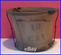 Buffalo Soldier-Indian War Period Canvas Water Pail-Marked All-Black 9th Cavalry