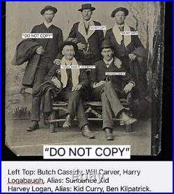 Butch Cassidy & Sundance Kid Gang Tintype Photo. Kid Curry, Kilpatrick, & Carver