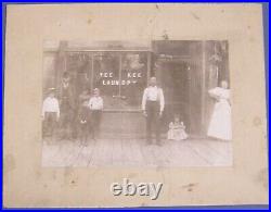 C 1880, Yee Kee Laundry, Tarentum, Pennsylvania, Chinese Laundry, owner in front